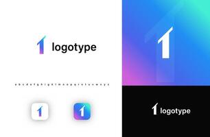 Sporty futuristic angular logo. Sharp geometric dynamic edges letter I, number 1. Minimalist innovative emblem for tech, game app, music, sport, design agency, digital identity. illustration vector