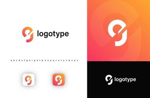 Sporty futuristic angular logo. Sharp geometric dynamic edges letter g. Minimalist innovative emblem for tech, game app, music, sport, design agency, digital space identity. illustration vector