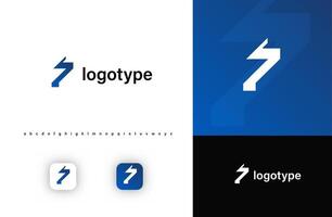 Sporty futuristic angular logo. Sharp geometric dynamic edges letter z. Minimalist innovative emblem for tech, game app, music, sport, design agency, digital space identity. illustration vector
