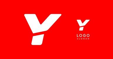 Bold angular letter Y, geometric cutouts, minimalist sporty style, dynamic corporate identity, athletic and automotive logo, strong typographic design. typeset vector