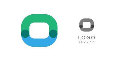 Soft rounded trendy logo, geometric colorful letter O with a modern tech feel, playful monogram design for corporate identity, creative branding, logotype template. logotype vector