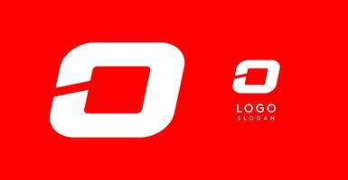 Bold angular letter O, geometric cutouts, minimalist sporty style, dynamic corporate identity, athletic and automotive logo, strong typographic design. typeset vector