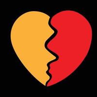 Broken Heart Shape vector
