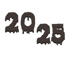 2025 Happy New Year Holiday Brown Design Abstract Illustration vector