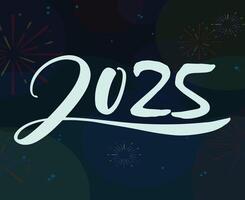 2025 Happy New Year Holiday Design Abstract Illustration vector