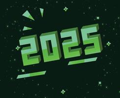 2025 Happy New Year Holiday Design Festive Elegant Abstract Illustration vector