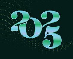 2025 Happy New Year Holiday Abstract Cyan Isolated Elegant Design Illustration vector