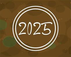 2025 Happy New Year Holiday Modern Line Style Design Abstract Illustration vector