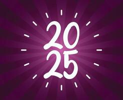 2025 Happy New Year Holiday Isolated Fireworks Design Abstract Illustration vector