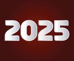 Happy New Year 2025 Holiday Design Elegant Isolated Abstract Illustration vector