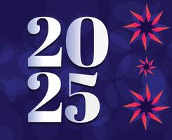 2025 Happy New Year Holiday Abstract Festive Elegant Isolated Design Illustration vector