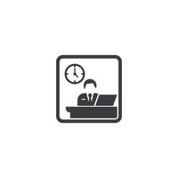 illustration of flat design of employee working hours. vector