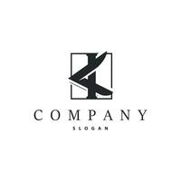 Minimal Initial K Letter Logo, Modern And Luxury Geometric Design, Icon Template Element vector