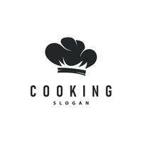 Chef Logo Design Chef Hat With Simple Lines vector