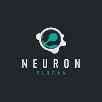 Neuron Logo, Neuron Nerve or Seaweed Abstract Molecule Design, Template Illustration vector