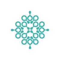 Decorative Circle Dot Particle Logo Template Illustration Design vector