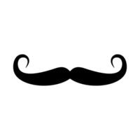 Curly Mustache Icon Logo Template Illustration Design vector