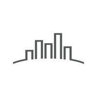 Tower Lines Building Skyscraper Icon Logo Template vector