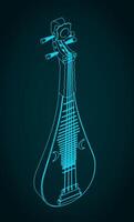 Pipa string instrument vector
