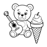 Fun Coloring Page Featuring an Assortment of Objects for Kids to Enjoy vector