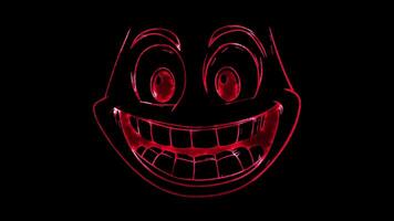 Neon frame effect, Laughing Face - Joy on black background video
