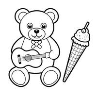Delightful Coloring Fun for Kids A Set of Everyday Objects to Color vector
