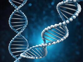 Microbiology of human dna double helix spiral form with complex and intricate genetic macro structure photo