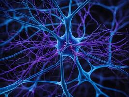 Microbiology of the human knot nerves system with complex and intricate network in a body organ structure photo