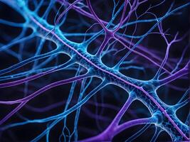 Microbiology of the human nerves transmit system with complex and intricate network in a body organ structure photo