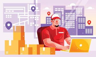 Taking Orders by Customer Service vector