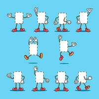 Box Empty Cartoon Character Set vector