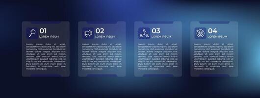 Modern infographic with four steps vector