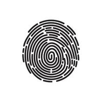 Icons symbolizing fingerprint identification for authentication purposes. vector