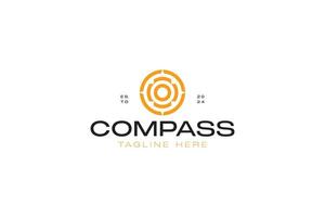 Compass Navigation Direction Circle Sign Symbol Logo Modern Unique Shape Simple Concept vector