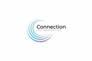 Connection Logo Business Global Technology Network and Communication vector