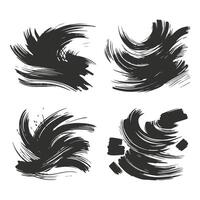 Artistic Ink Splash with Brush Strokes vector