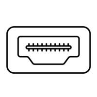 HDMI Port Icon, Monitor, connector vector