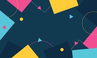 abstract colorful geometric flat background square shape vector