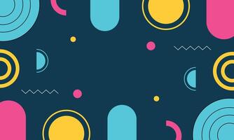 a colorful background with circles and shapes vector