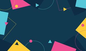 abstract geometric flat background square shape vector