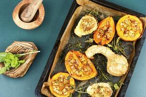 Baked Butternut Squash. photo