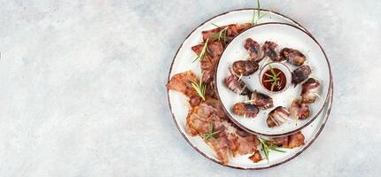 Gourmet bacon wrapped dates photo