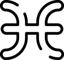 Rounded Stroke PISCES Icon vector