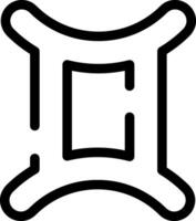 Rounded Stroke GEMINI Icon vector