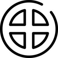 Rounded Stroke EARTH Icon vector