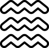 Rounded Stroke AQUARIUS Icon vector