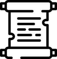 Rounded Stroke SCROLL Icon vector