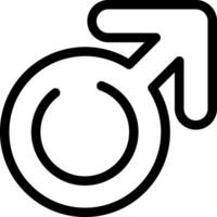 Rounded Stroke MARS Icon vector
