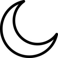 Rounded Stroke MOON Icon vector