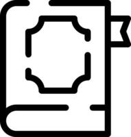 Rounded Stroke BOOK Icon vector
